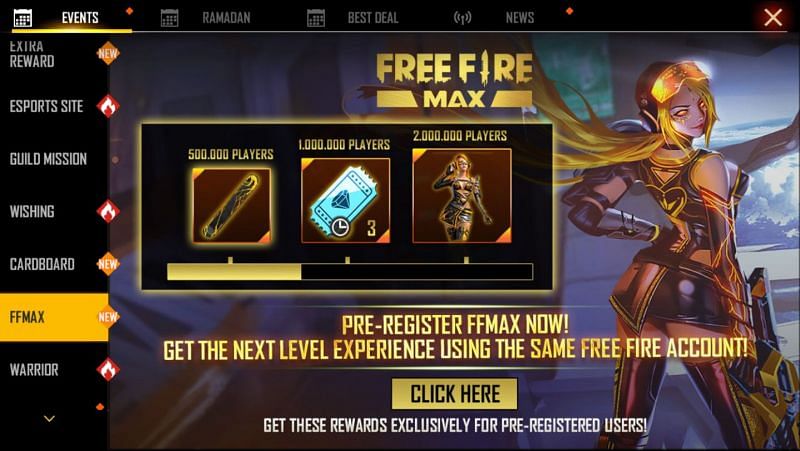 Click on the "Click Here" button